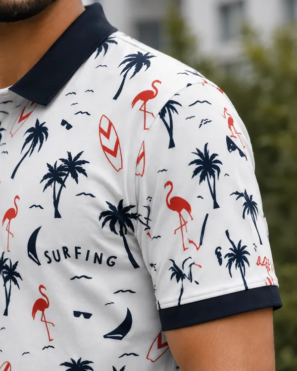 Tshirtsbuddy_Mens_California_Beach_Print_Polo_T-Shirt