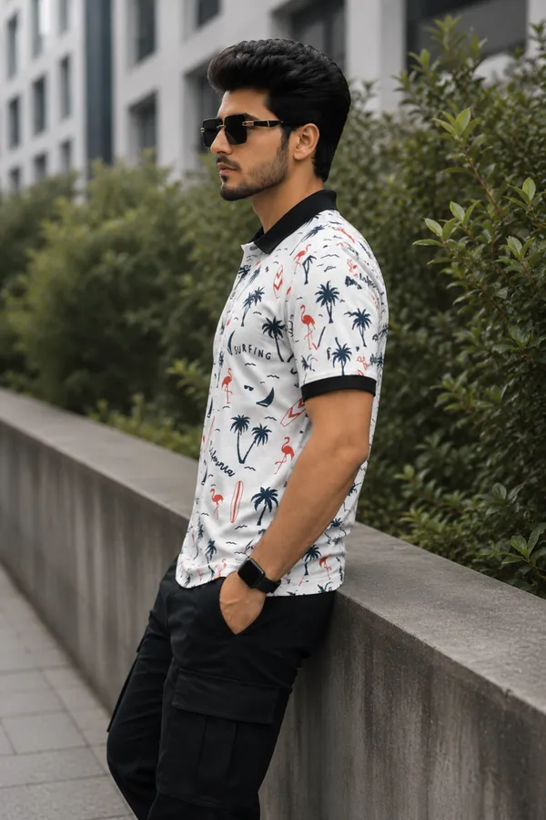 Tshirtsbuddy_Mens_California_Beach_Print_Polo_T-Shirt