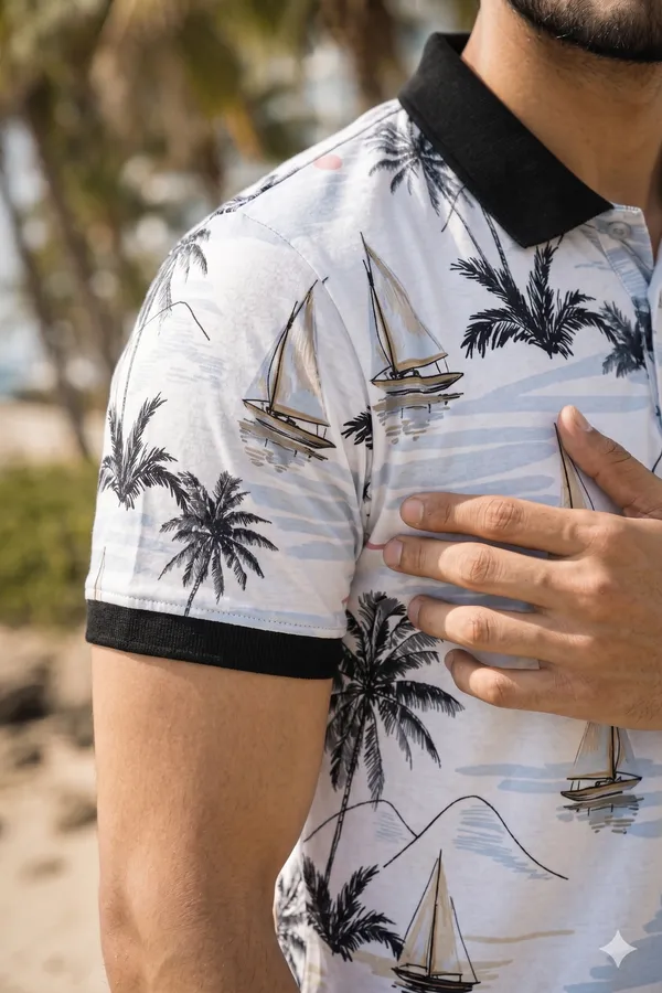 Mens_White_Tropical_Print_Polo_T-Shirt__Premium_Summer_Casual_Wear