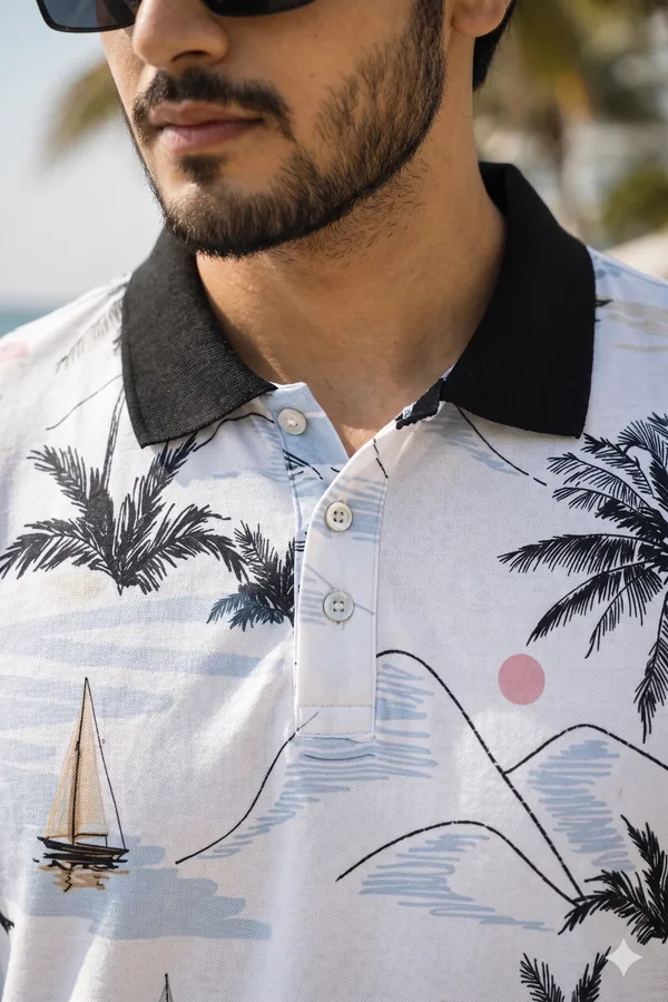 Mens_White_Tropical_Print_Polo_T-Shirt__Premium_Summer_Casual_Wear