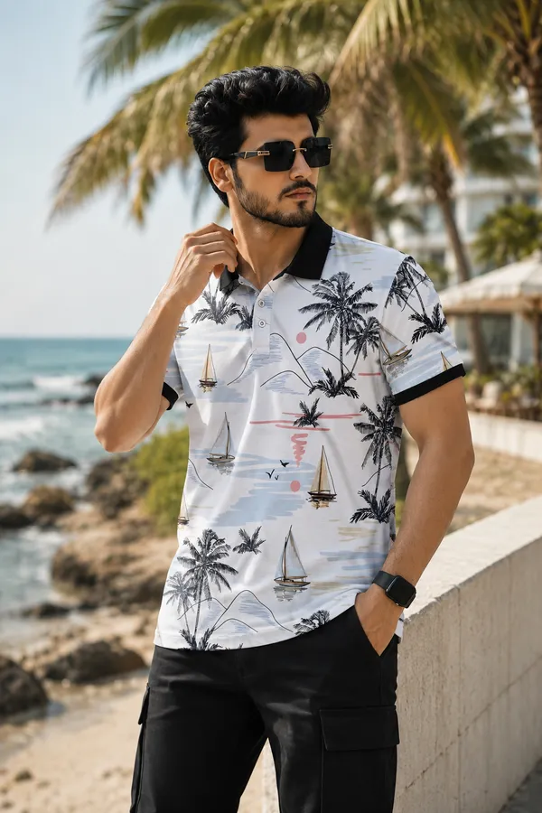 Mens_White_Tropical_Print_Polo_T-Shirt__Premium_Summer_Casual_Wear