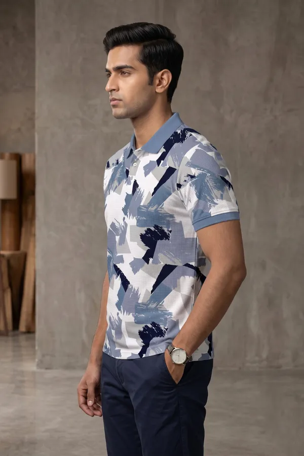 Men's_White_&_Blue_Abstract_Printed_Polo_T-Shirt