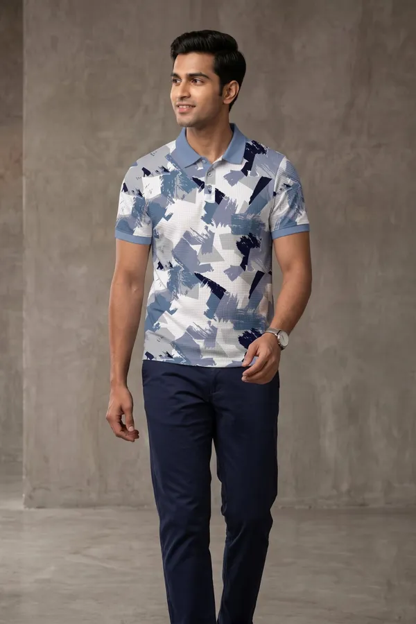 Men's_White_&_Blue_Abstract_Printed_Polo_T-Shirt