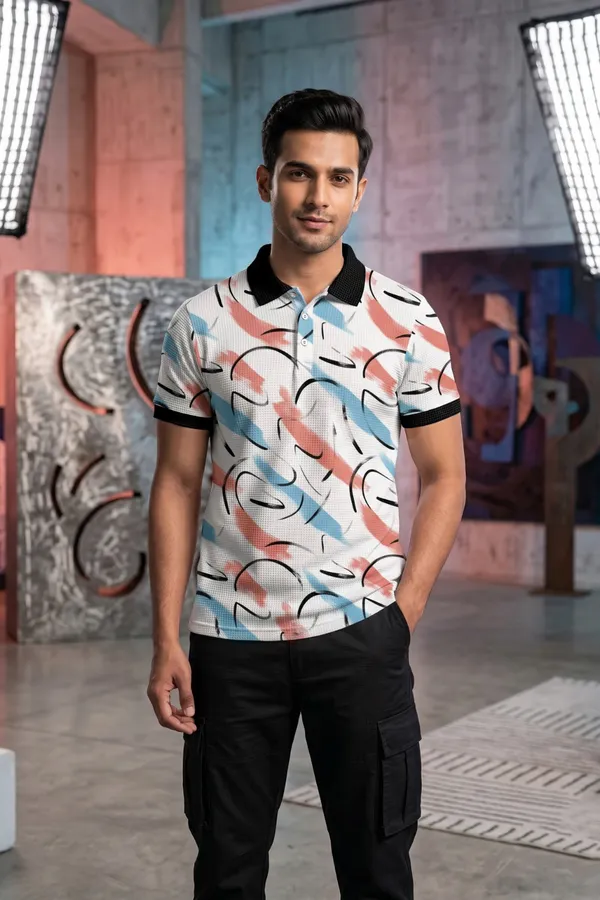 Men's_White_Abstract_Printed_Polo_T-Shirt