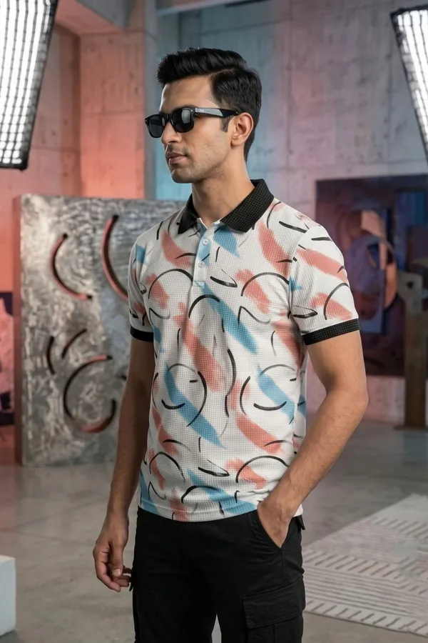 Men's_White_Abstract_Printed_Polo_T-Shirt