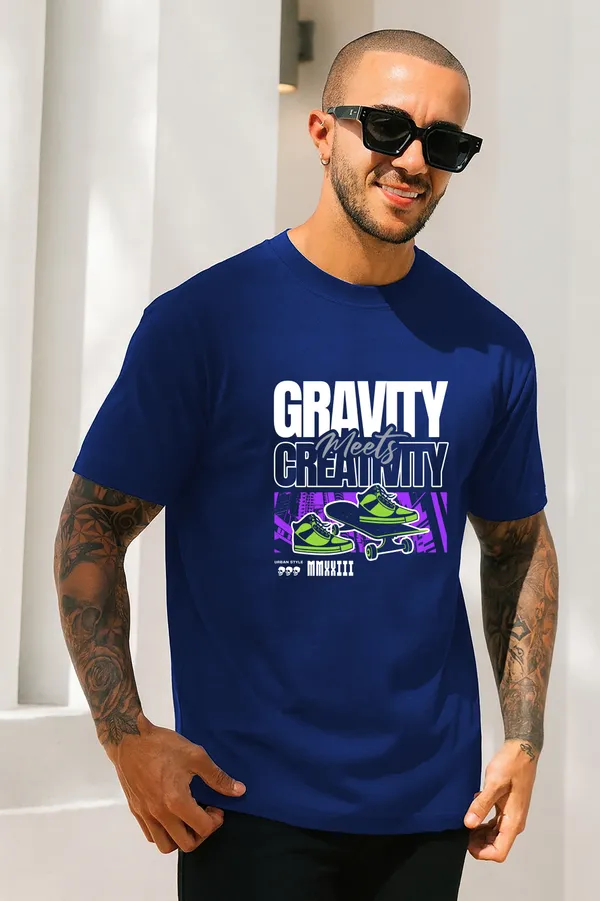 Blue_Premium_Cotton_Fabric_Regular_Round_Neck_T_Shirt_For_Men