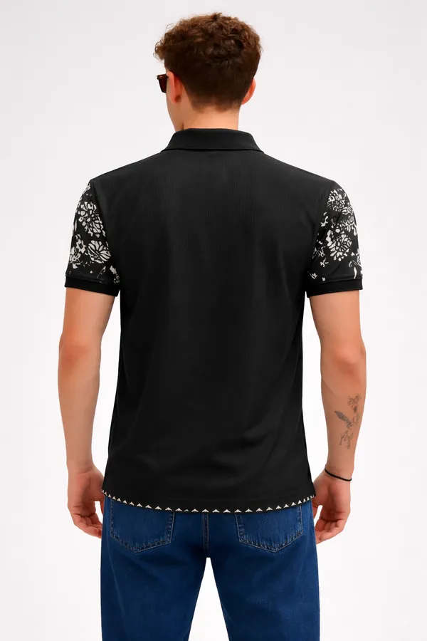 Black_Premium_Fabric_Regular_Printed_Polo_T_Shirt_For_Men