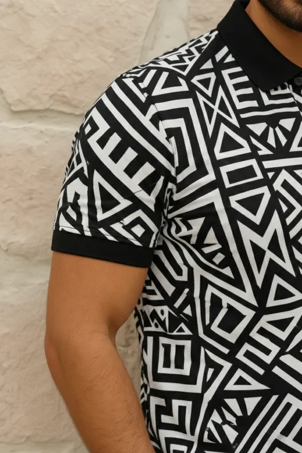 Black_Premium_Fabric_Regular_Printed_Polo_T_Shirt_For_Men