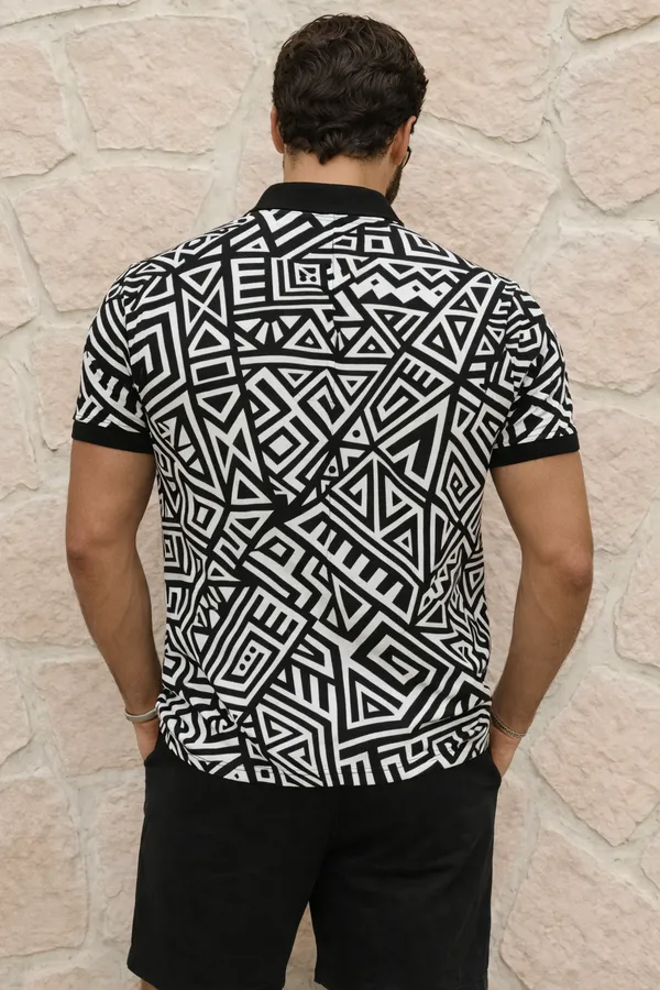 Black_Premium_Fabric_Regular_Printed_Polo_T_Shirt_For_Men
