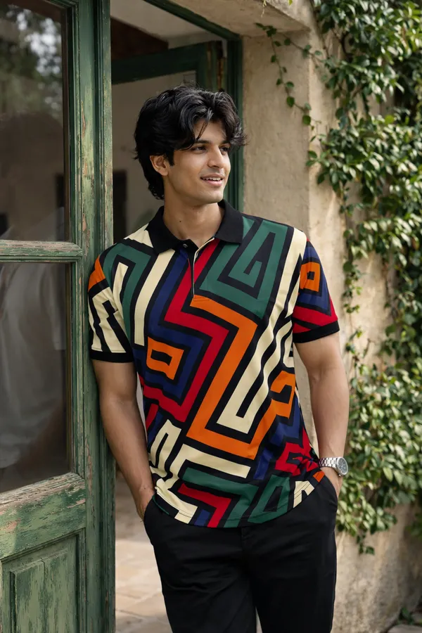 Multicolor_Premium_Fabric_Regular_Printed_Polo_T_Shirt_For_Men