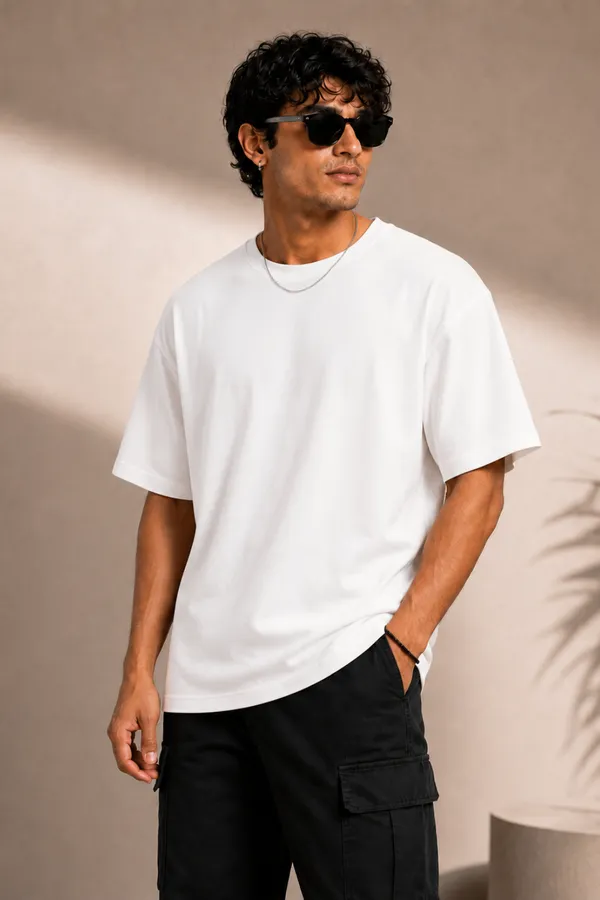 White_Oversize_Anime_Tshirt_Goku_print_