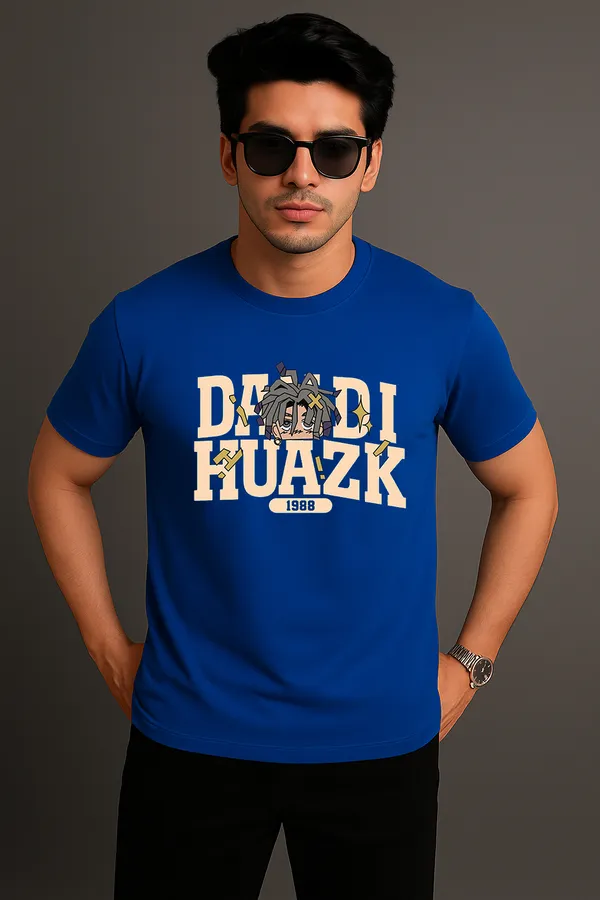 Blue_Premium_Cotton_Fabric_Regular_Round_Neck_T_Shirt_For_Men