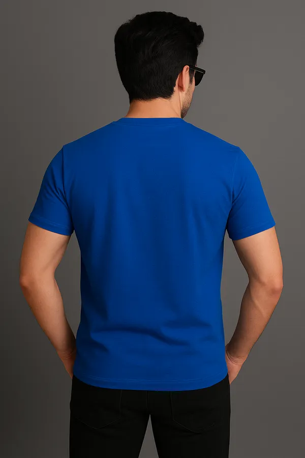 Blue_Premium_Cotton_Fabric_Regular_Round_Neck_T_Shirt_For_Men