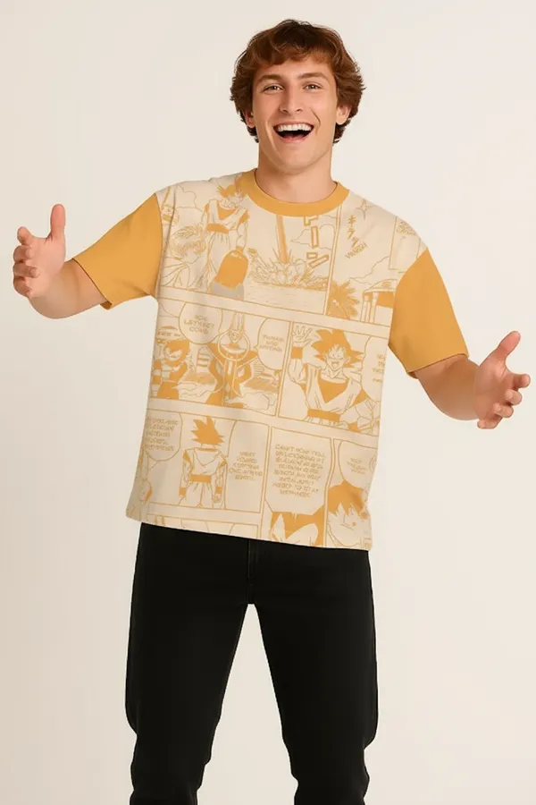 Orange_Premium_Fabric_Oversized_Printed_T_Shirt_For_Men