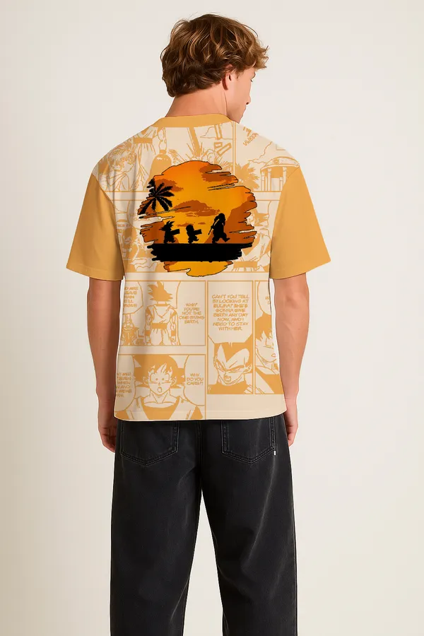 Orange_Premium_Fabric_Oversized_Printed_T_Shirt_For_Men