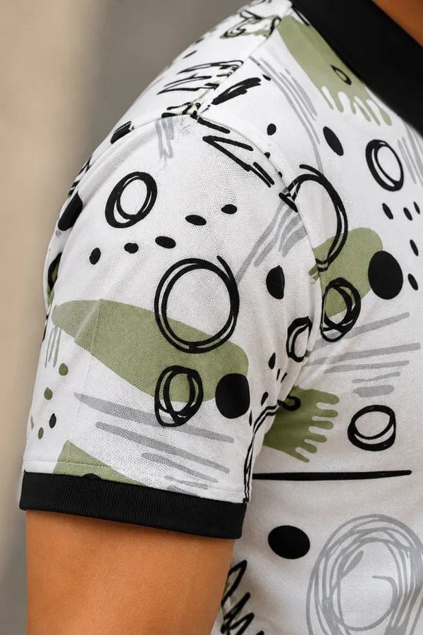 Mens_White_Abstract_Print_Polo_T-Shirt__Premium_Summer_Wear