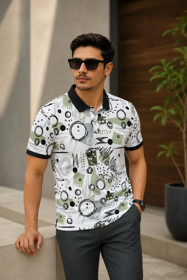 Mens_White_Abstract_Print_Polo_T-Shirt__Premium_Summer_Wear