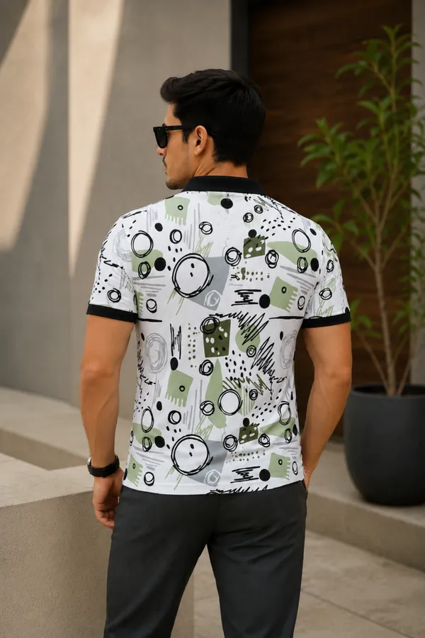 Mens_White_Abstract_Print_Polo_T-Shirt__Premium_Summer_Wear