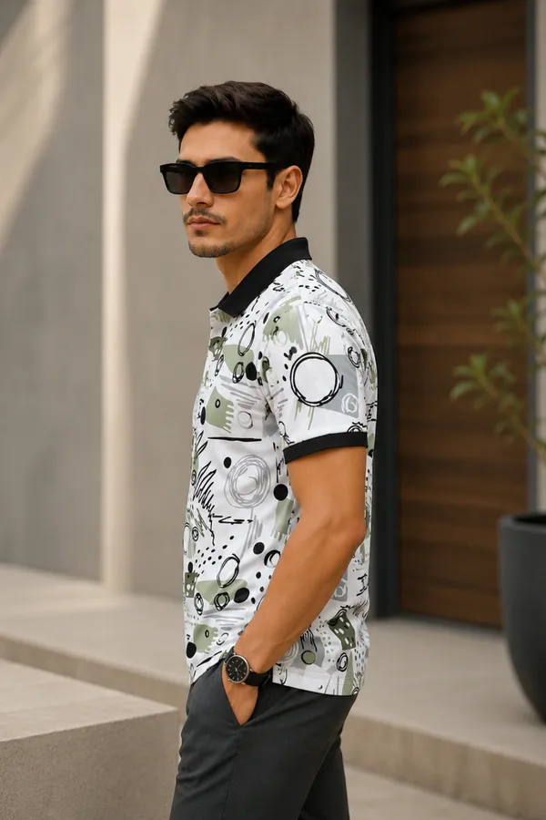 Mens_White_Abstract_Print_Polo_T-Shirt__Premium_Summer_Wear