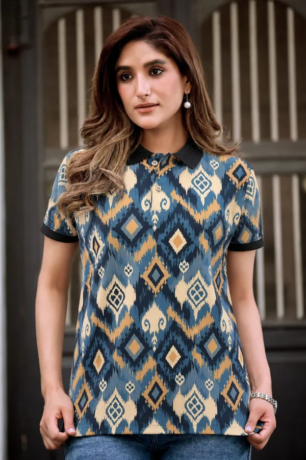 Womens_Diamond_Pattern_Polo_T-Shirt