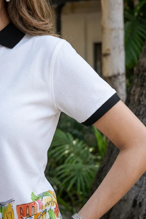 Womens_White_Printed_Polo_T-Shirt_with_City_Artwork