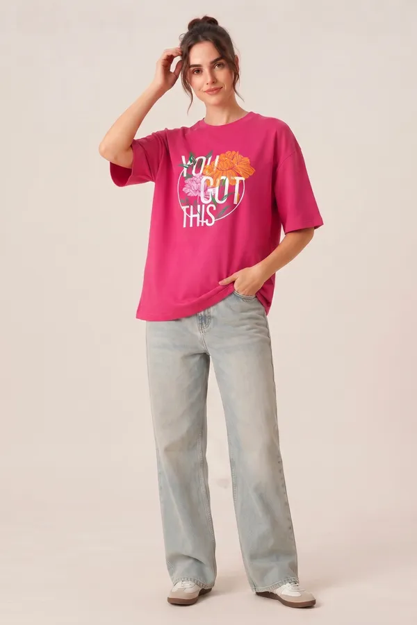 Womens_Pink_Floral_Graphic_Printed_Oversized_T-Shirt