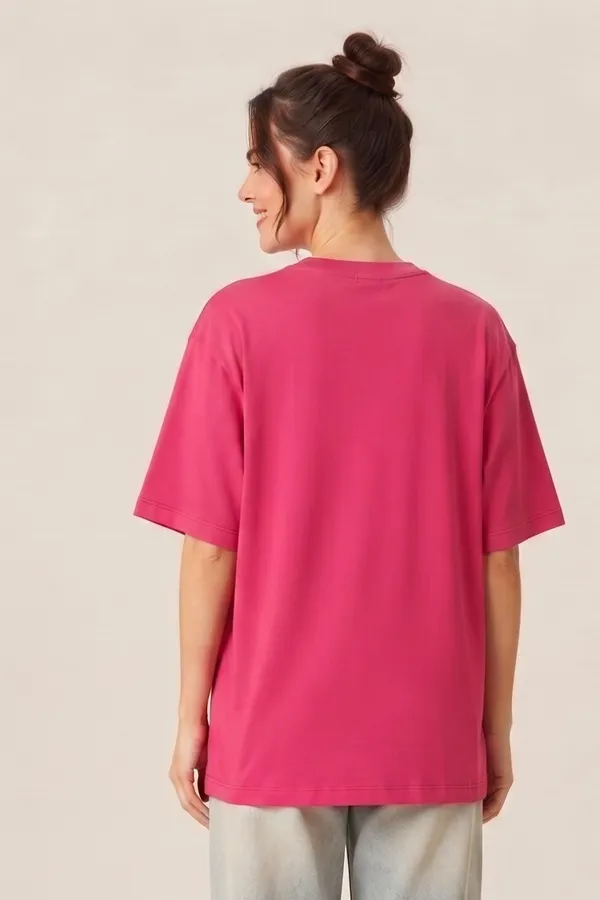 Womens_Pink_Rabbit_Graphic_Printed_Oversized_T-Shirt