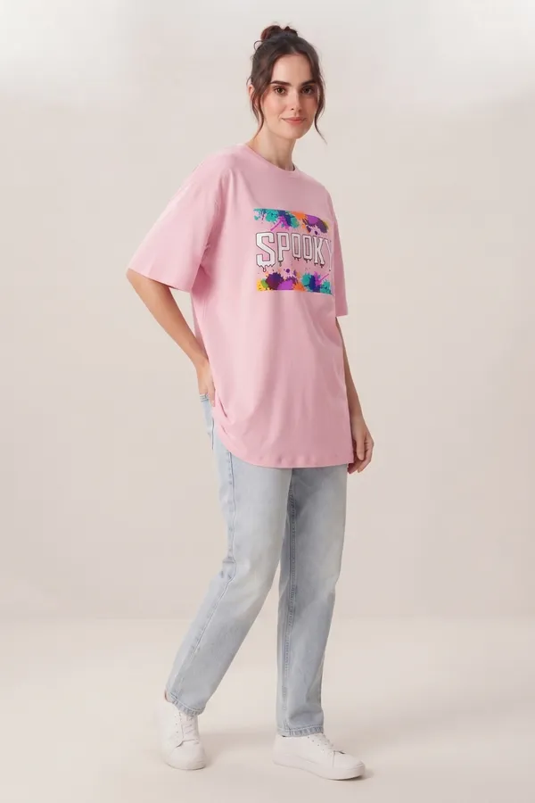 Womens_Light_Pink_Spooky_Graphic_Printed_Oversized_T-Shirt
