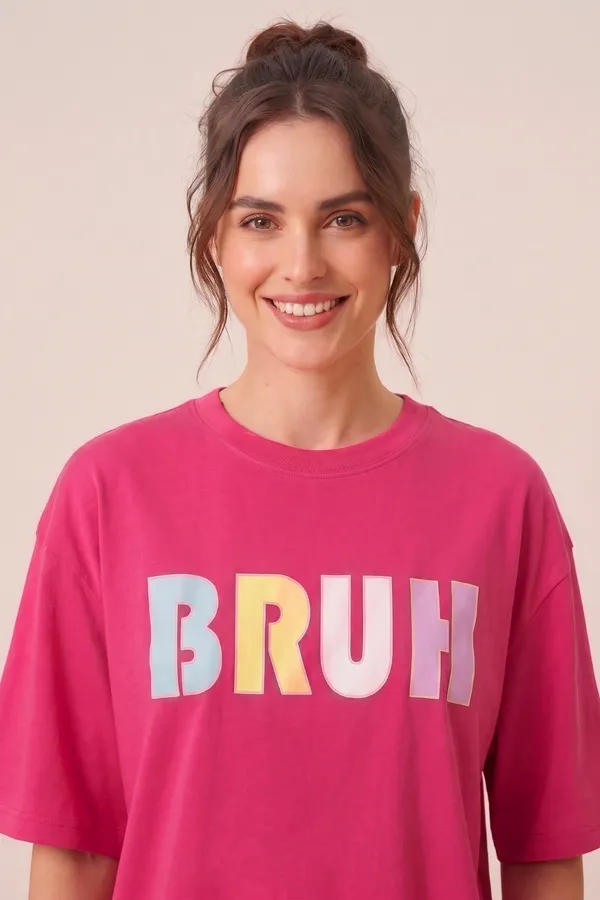Womens_Pink_BRUH_Graphic_Printed_Oversized_T-Shirt