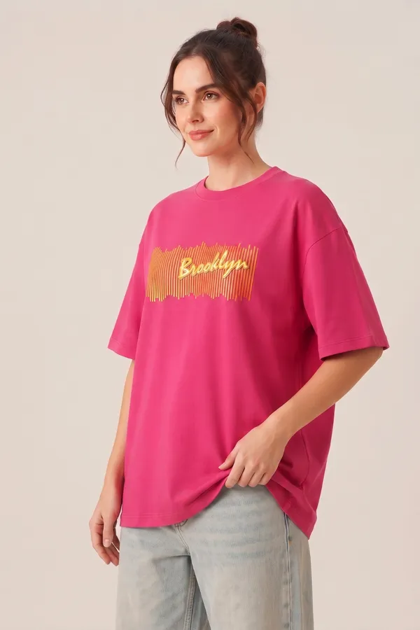 Womens_Pink_Brooklyn_Graphic_Printed_Oversized_T-Shirt