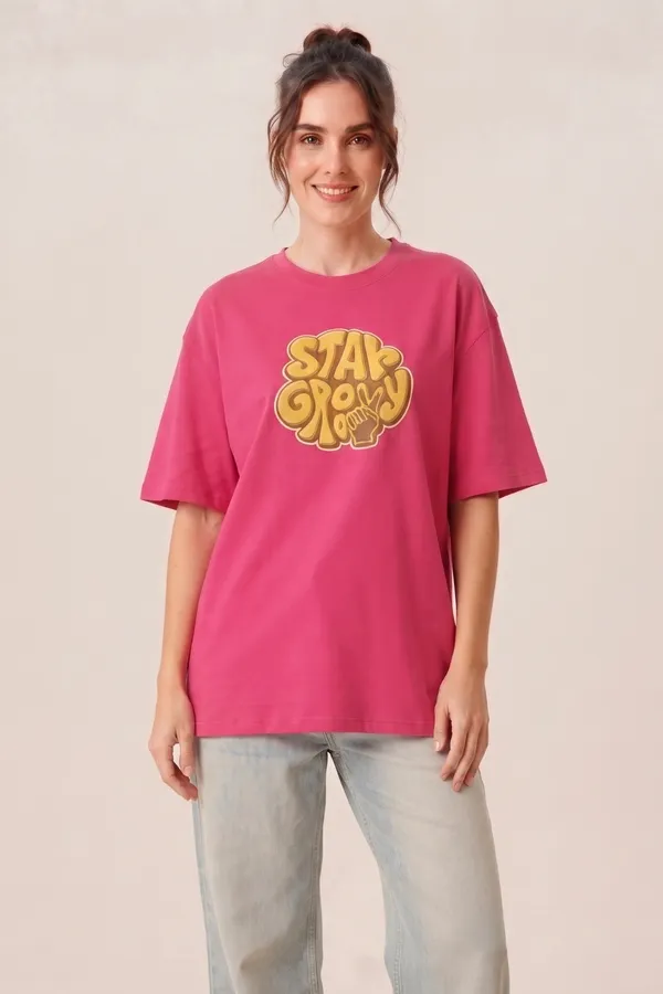 Womens_Pink_Stay_Groovy_Graphic_Printed_Oversized_T-Shirt