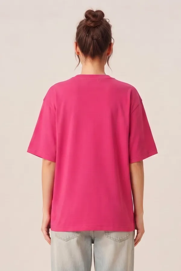 Womens_Pink_Stay_Groovy_Graphic_Printed_Oversized_T-Shirt