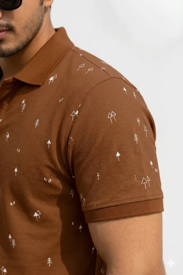 Tshirtsbuddy_Mens_Rustic_Brown_Polo_T-Shirt
