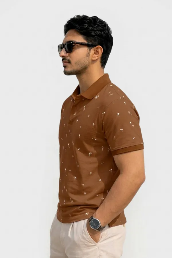Tshirtsbuddy_Mens_Rustic_Brown_Polo_T-Shirt