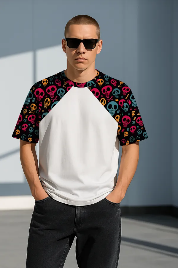 White_Premium_Fabric_Oversized_Printed_T_Shirt_For_Men