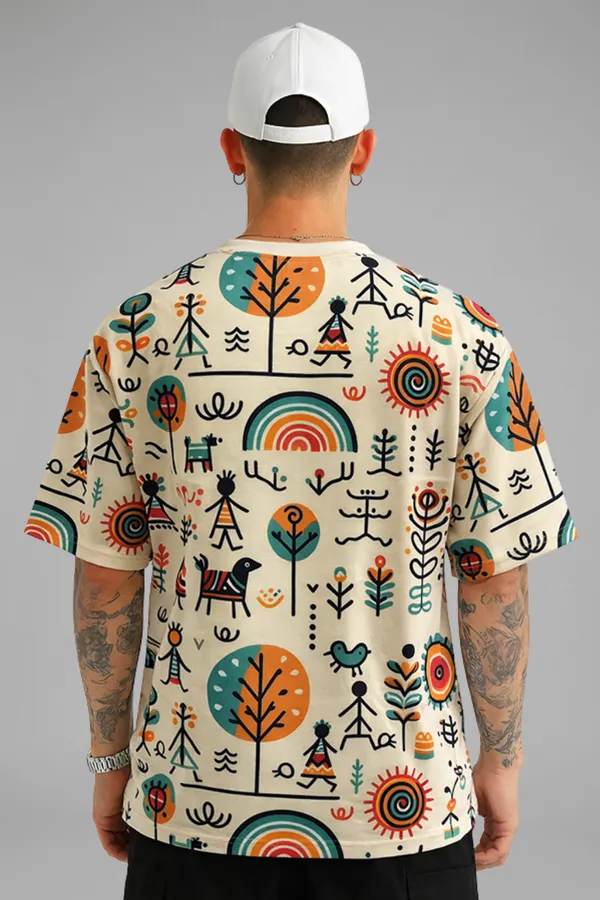Cream_Premium_Fabric_Oversized_Printed_T_Shirt_For_Men