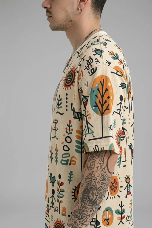 Cream_Premium_Fabric_Oversized_Printed_T_Shirt_For_Men