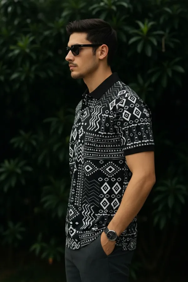 Black_Premium_Fabric_Regular_Printed_Polo_T_Shirt_For_Men