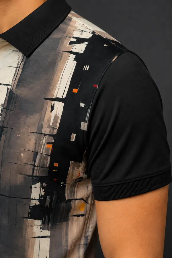 Tshirtsbuddy_Mens_Abstract_Cityscape_Print_Polo_Shirt_For_Men