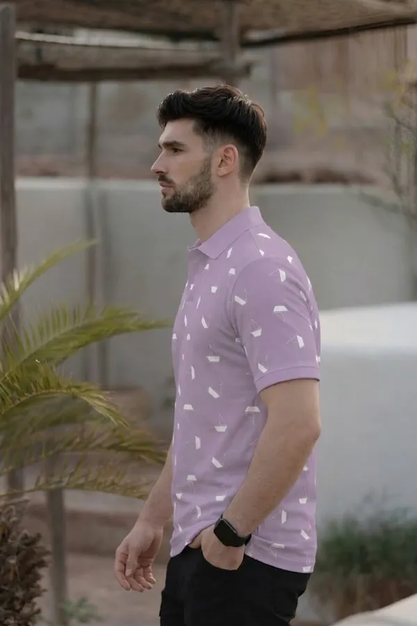 Tshirtsbuddy_Men's_Lavender_Polo_T-Shirt