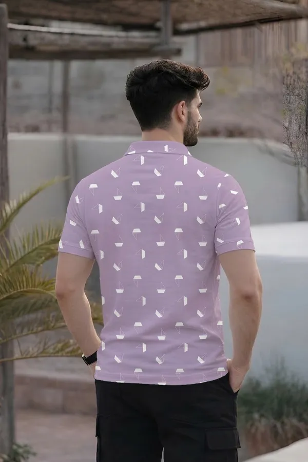 Tshirtsbuddy_Men's_Lavender_Polo_T-Shirt
