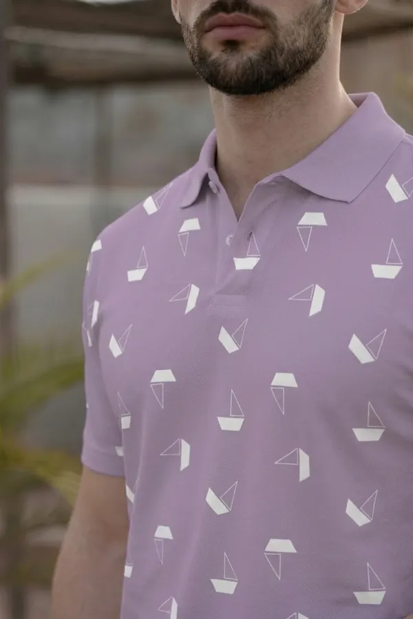 Tshirtsbuddy_Men's_Lavender_Polo_T-Shirt