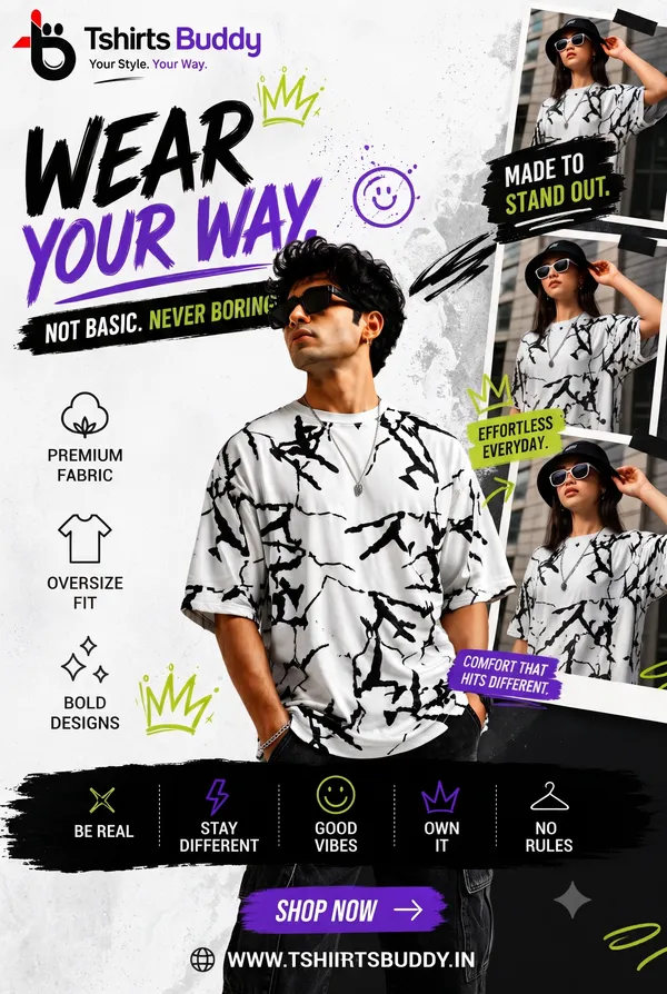 White_Premium_Fabric_Oversized_Printed_T_Shirt_For_Men