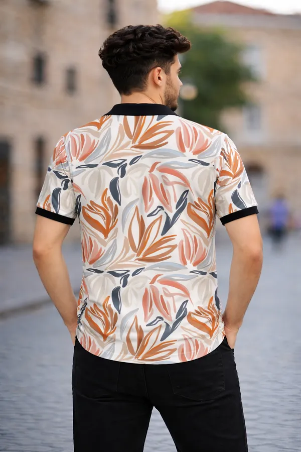 Tshirtsbuddy_Men's_Abstract__Floral_Polo_T-Shirt