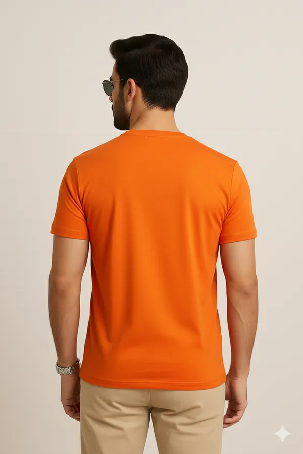 Orange_Premium_Cotton_Fabric_Regular_Round_Neck_T_Shirt_For_Men