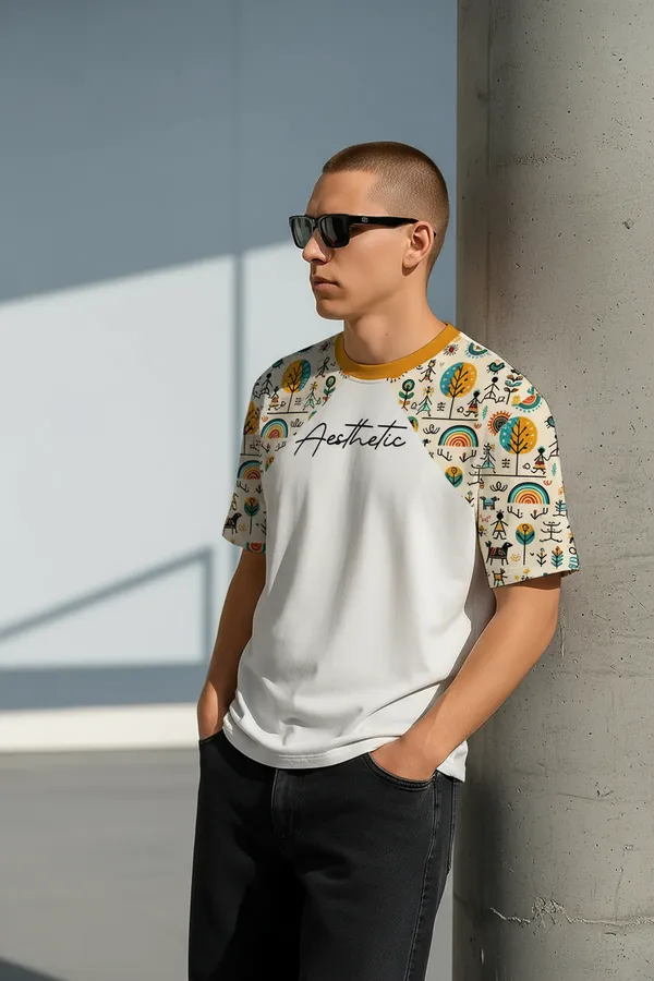 White_Premium_Fabric_Oversized_Printed_T_Shirt_For_Men