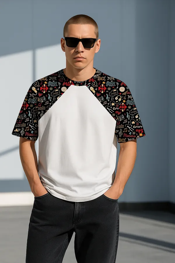 White_Premium_Fabric_Oversized_Printed_T_Shirt_For_Men