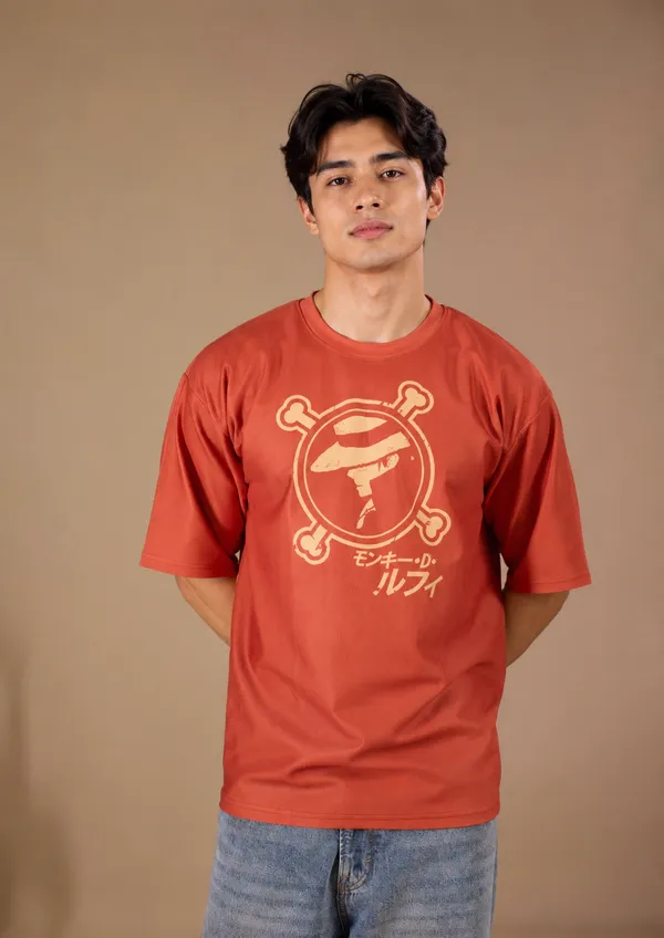 Orange_Premium_Fabric_Oversized_Printed_T_Shirt_For_Men