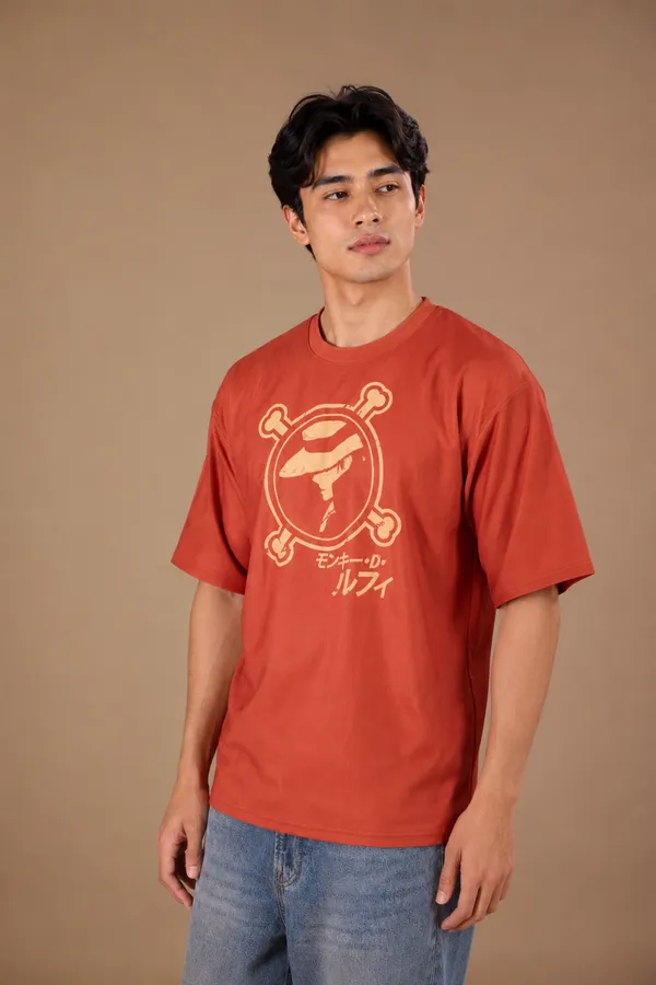 Orange_Premium_Fabric_Oversized_Printed_T_Shirt_For_Men