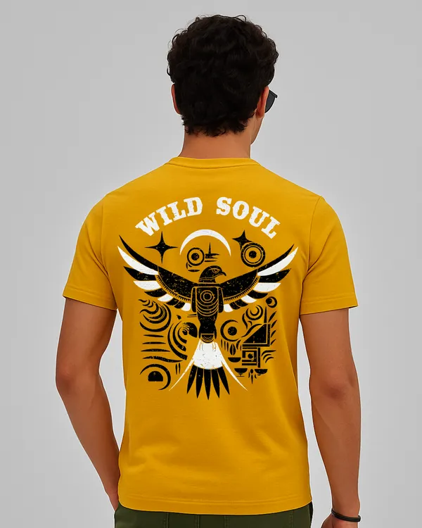 Yellow_Premium_Cotton_Fabric_Regular_Round_Neck_T_Shirt_For_Men